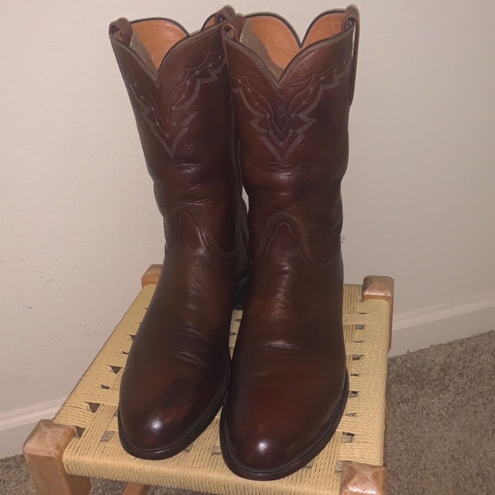 Lucchese 2000 - Brown Lone Star Calf Roper Boots